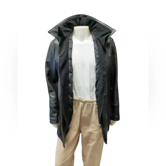 Danier Leather Lined Black Jacket Size XL - Picture 2 of 13